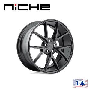 �yNICHE ���K�i�z18�C���` �A���~�z�C�[�� 1�{M117 MISANO 18×9.5 5H 112 +48 CB66.56MATTE BLACK(�}�b�g�u���b�N)�ėp/M1171895F8+48