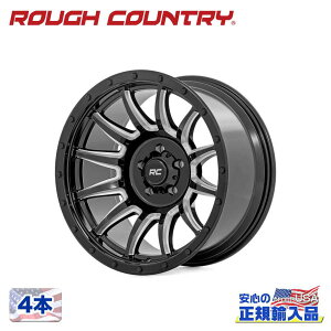 �yROUGH COUNTRY ���K�i�z18�C���`�A���~�z�C�[�� 4�{90 Series �O���X�u���b�N/�}�V���h18×9J 6H 139.7 ±0 CB105.9