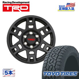 【TRD・TOYO 正規品】17インチ タイヤ＆ホイール 5本セット17×7J 6H 139.7 +4 マットブラックOPEN COUNTRY A/T 265/70R17 115TFJクルーザー/タコマランクルプラド 150系 150プラドハイラックスサーフ 215系 215サーフ