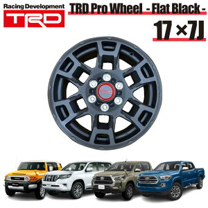 【USトヨタ TRD 正規品】17インチアルミホイール 1本・センターキャップ付き ブラック 17×7 6H139.7 +4 CB106FJクルーザー・ランクルプラド 150系 150プラドハイラックスサーフ 215系 215サーフ・Tacoma