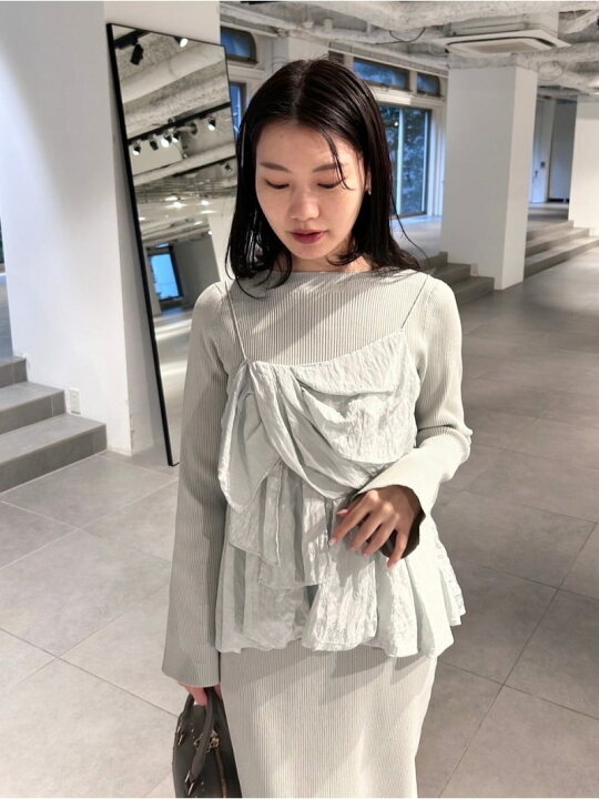 楽天市場】【SALE／40%OFF】リボンキャミセットニットワンピース 