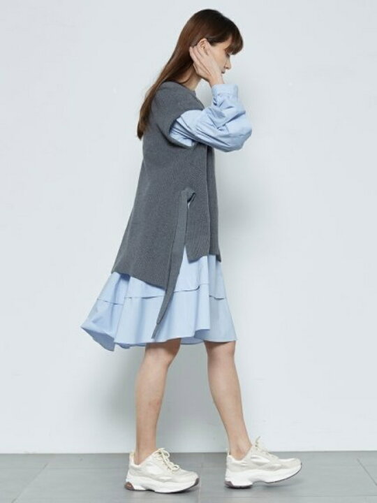 楽天市場】【SALE／50%OFF】オーバーベストニットレイヤードプル  