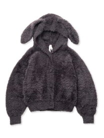 【bunny】バニーモコフード付きカーディガン gelato pique ジェラートピケ インナー・ルームウェア その他のインナー・ルームウェア グレー ピンク【送料無料】[Rakuten Fashion]