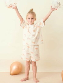 【KIDS】シーサイドキャット柄ショートパンツ gelato pique ジェラートピケ パンツ その他のパンツ ピンク[Rakuten Fashion]