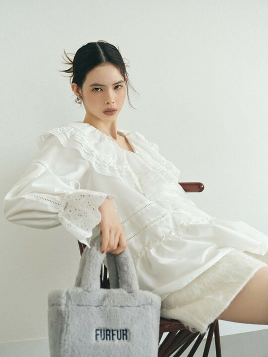 楽天市場】【SALE／40%OFF】フリルカラーチュニックブラウス FURFUR  