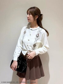 【HELLO KITTY】アーガイルカーディガン SNIDEL スナイデル トップス カーディガン ネイビー グレー ホワイト【送料無料】[Rakuten Fashion]
