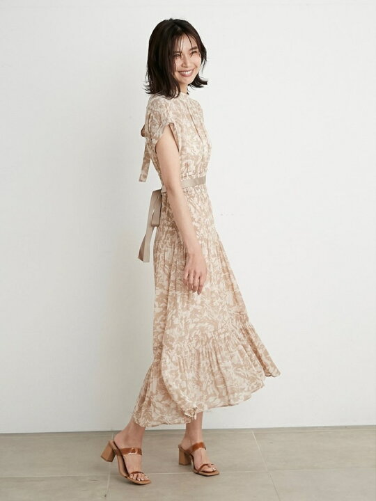 楽天市場】【SALE／50%OFF】プリーツシフォンプリントワンピース 
