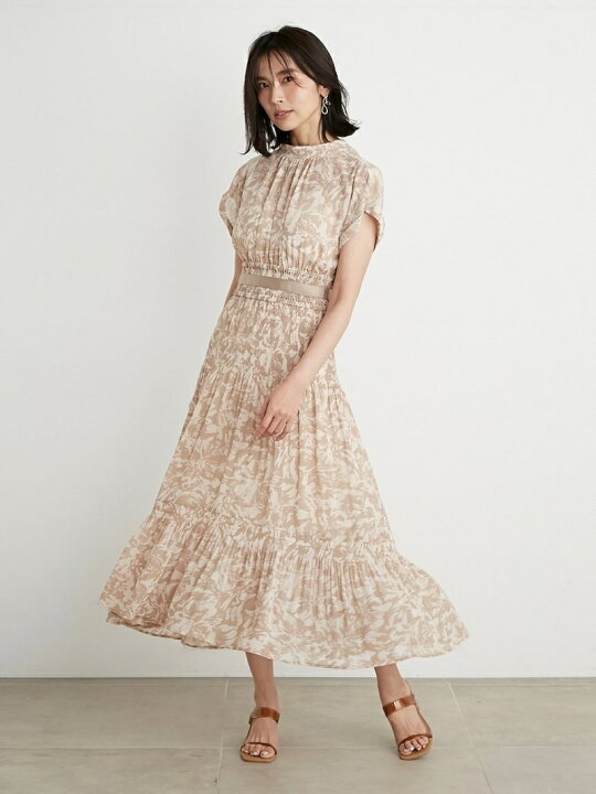 楽天市場】【SALE／50%OFF】プリーツシフォンプリントワンピース 