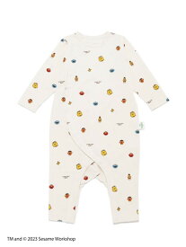 【BABY】 フェイス柄ロンパース SESAME STREET MARKET セサミストリートマーケット マタニティウェア・ベビー用品 ベビー肌着・新生児服 ホワイト【送料無料】[Rakuten Fashion]