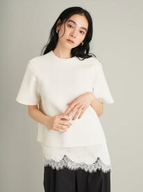 【WEB限定カラー】キャミレイヤードダンボールTシャツ Mila Owen ミラオーウェン トップス カットソー・Tシャツ ブラック グレー ホワイト【送料無料】[Rakuten Fashion]