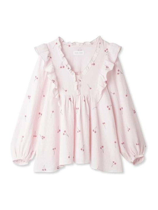楽天市場】【SALE／30%OFF】ダブルガーゼ チェリープリントフリル 