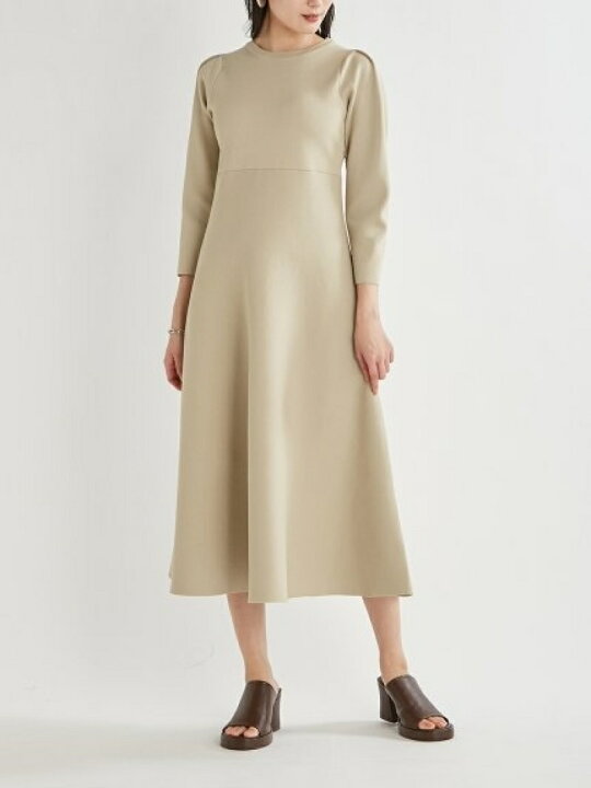 中古 Mila タックスリーブナローフレアワンピース 半袖ワンピース Owen