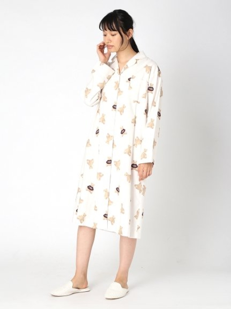 ベアネルシャツドレス gelato pique ジェラートピケ インナー/ナイトウェア ルームウェア/その他 ホワイト【送料無料】[Rakuten  Fashion] | USAGISTORE USAGIONLINE公式ストア
