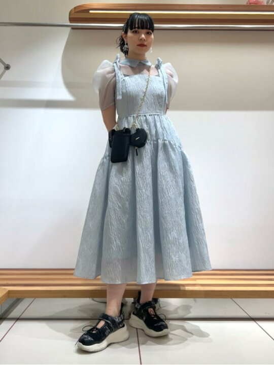 楽天市場】【SALE／30%OFF】パフスリーブシアーシャツコンビドレス  