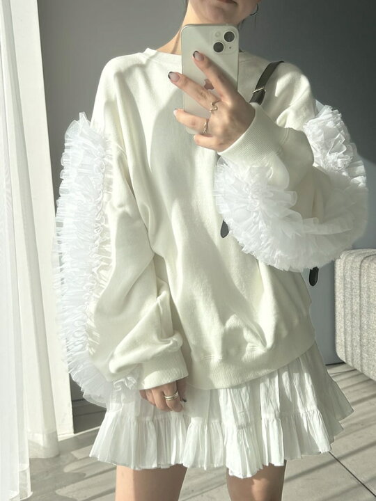楽天市場】【SALE／50%OFF】フリルチュールデザインスウェットプル 
