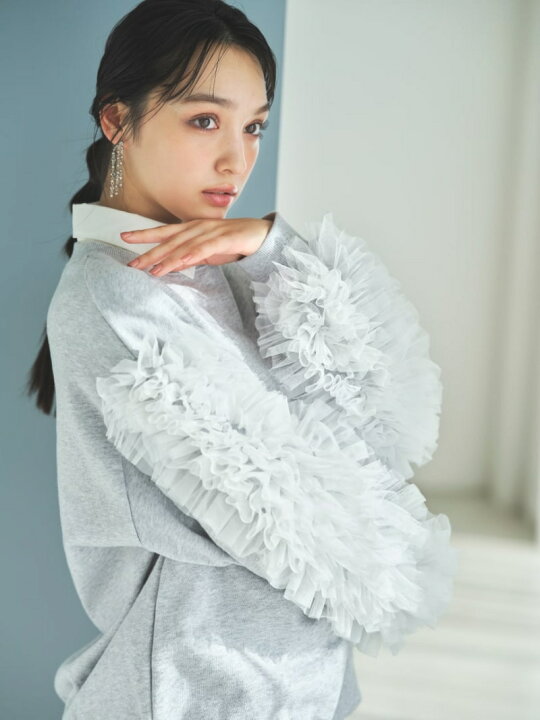 楽天市場】【SALE／50%OFF】フリルチュールデザインスウェットプル 