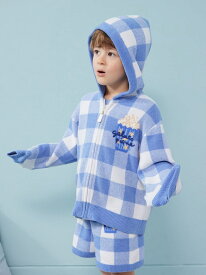 【SALE／30%OFF】【KIDS】エアリーモコギンガムチェック柄パーカ gelato pique ジェラートピケ トップス パーカー・フーディー ピンク【RBA_E】【送料無料】[Rakuten Fashion]