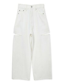 【00サイズあり】カットアウトバレルデニムパンツ FRAY I.D フレイ アイディー パンツ ジーンズ・デニムパンツ ブラック ホワイト【送料無料】[Rakuten Fashion]