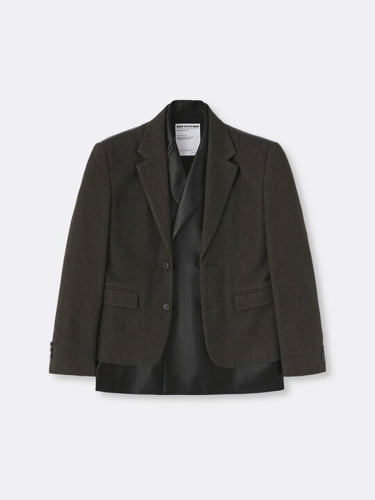 楽天市場】【SALE／50%OFF】HERRINGBONE TWEED SQUARE SHOULDER DOUBLE 