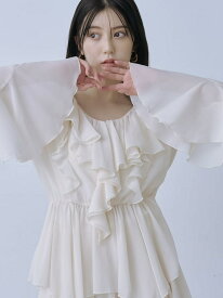 シフォンフリルミニコンビワンピース SNIDEL スナイデル ワンピース・ドレス ワンピース ブラック【送料無料】[Rakuten Fashion]