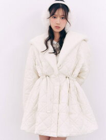【WARM】キルティングレディモッズコート SNIDEL スナイデル ジャケット・アウター その他のジャケット・アウター ブラック ホワイト【送料無料】[Rakuten Fashion]