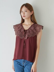 �ySALE�^50%OFF�z�G���u���C�_���[���[�X�J���[�u���E�X SNIDEL �X�i�C�f�� �g�b�v�X �V���c�E�u���E�X �z���C�g �u���b�N�yRBA_E�z�y���������z[Rakuten Fashion]