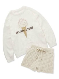 【SALE／20%OFF】【ONLINE限定】ベビモコアイスジャガードプルオーバー&ワッフルショートパンツセット gelato pique ジェラートピケ インナー・ルームウェア その他のインナー・ルームウェア ホワイト ピンク【RBA_E】【送料無料】[Rakuten Fashion]