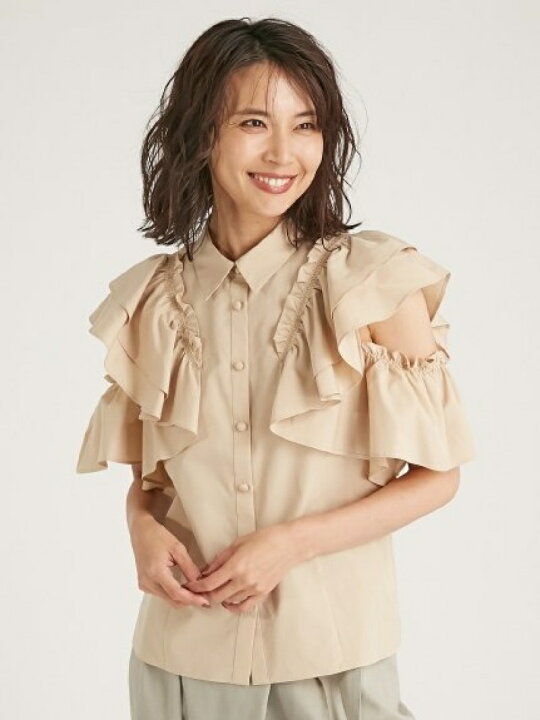 楽天市場】【SALE／50%OFF】ラッフルフリル襟付きブラウス FRAY I.D 