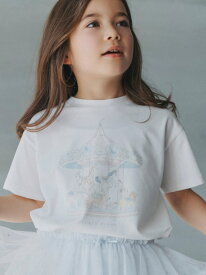 【KIDS】メリーゴーランドワンポイントTシャツ gelato pique ジェラートピケ トップス カットソー・Tシャツ ホワイト【送料無料】[Rakuten Fashion]