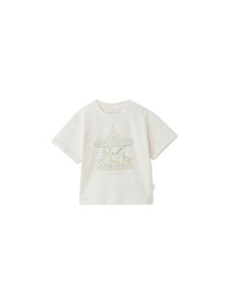 【BABY】メリーゴーランドワンポイントTシャツ gelato pique ジェラートピケ トップス カットソー・Tシャツ ホワイト【送料無料】[Rakuten Fashion]