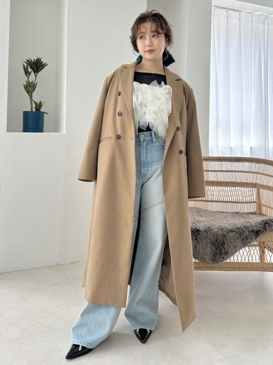 楽天市場】【SALE／50%OFF】ダブルブレストロングコート LILY BROWN  