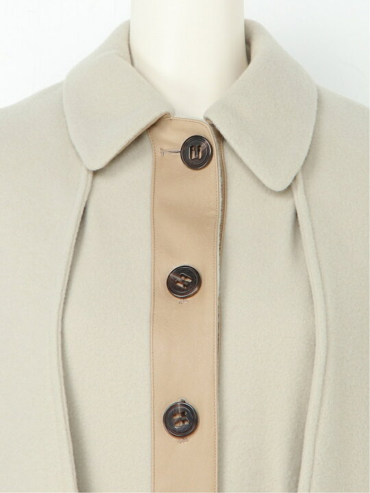 楽天市場】【SALE／40%OFF】レザー切り替えケープコート LILY BROWN 