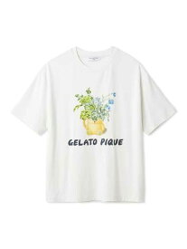 【SALE／30%OFF】【HOMME】フラワーワンポイントプリントTシャツ gelato pique ジェラートピケ トップス カットソー・Tシャツ ホワイト【RBA_E】【送料無料】[Rakuten Fashion]