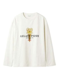 【HOMME】レーヨンベアプリントTシャツ gelato pique ジェラートピケ トップス カットソー・Tシャツ ホワイト ネイビー【送料無料】[Rakuten Fashion]