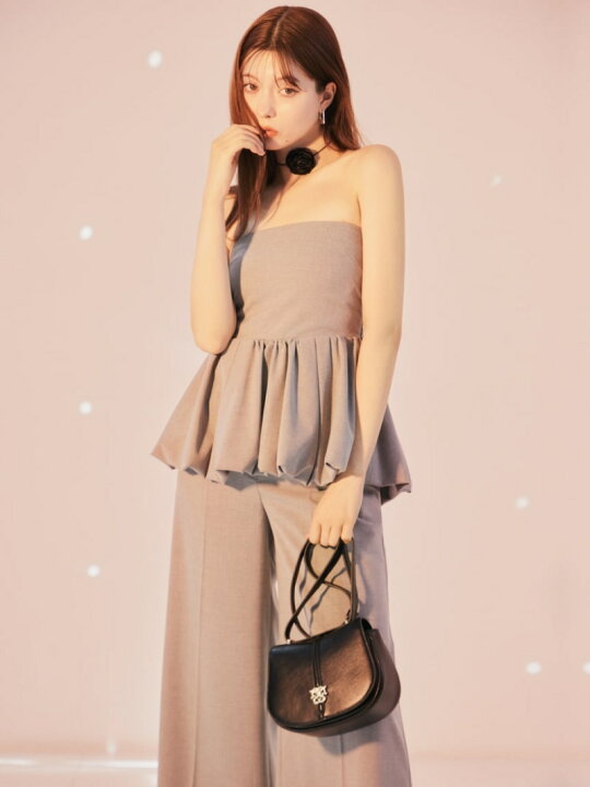 楽天市場】【SALE／50%OFF】ペプラムベアトップ&パンツセット SNIDEL 