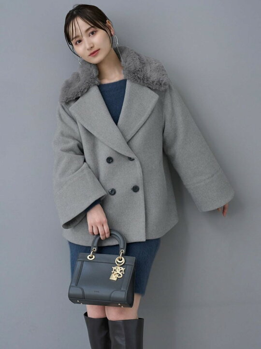 楽天市場】【SALE／50%OFF】【WEB限定】ファーカラーミドルコート 