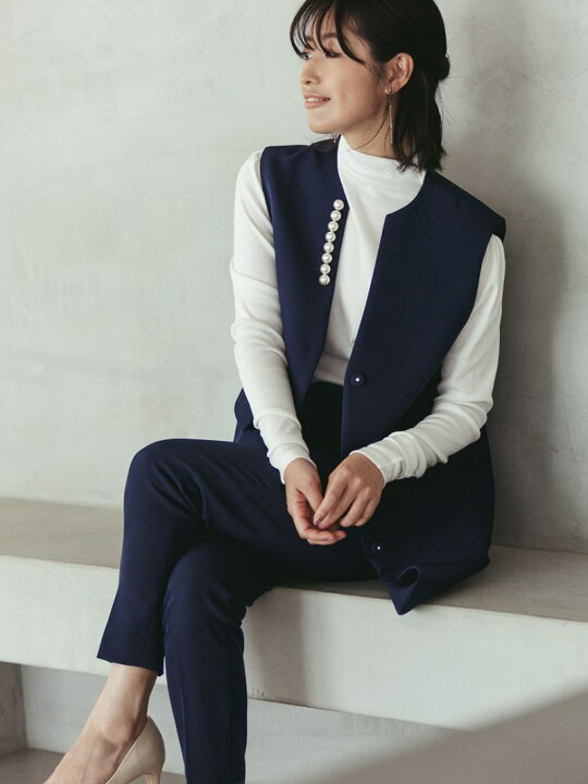 楽天市場】【SALE／30%OFF】パールネックロングベスト CELFORD セル 