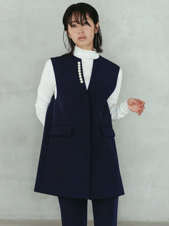 楽天市場】【SALE／30%OFF】パールネックロングベスト CELFORD セル 