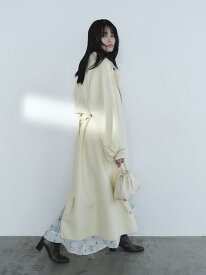 【SALE／50%OFF】ベルテッドガウンロングコート FRAY I.D フレイ アイディー ジャケット・アウター その他のジャケット・アウター ホワイト イエロー【RBA_E】【送料無料】[Rakuten Fashion]
