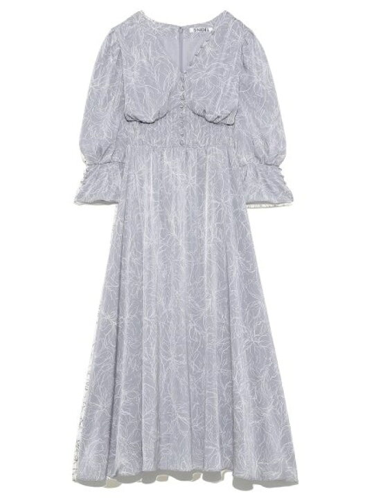 楽天市場】【SALE／50%OFF】ラインフラワーウエストギャザーワンピース  