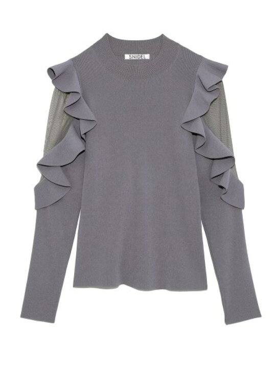 楽天市場】【SALE／50%OFF】フリル切り替えニット SNIDEL スナイデル  