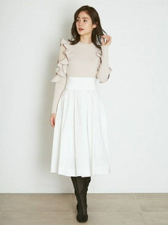 楽天市場】【SALE／50%OFF】フリル切り替えニット SNIDEL スナイデル  