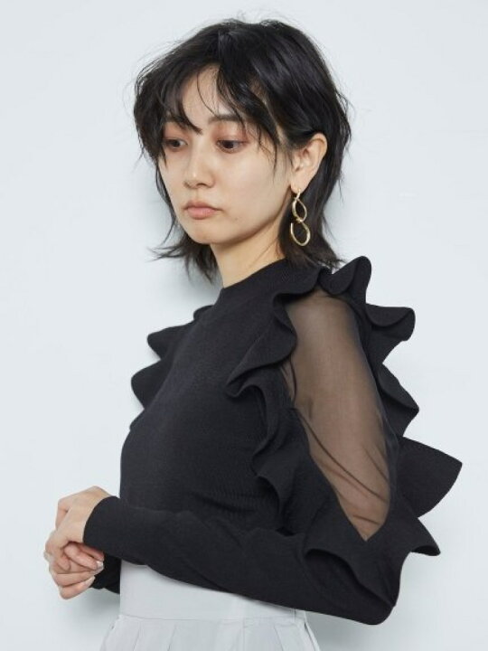 楽天市場】【SALE／50%OFF】フリル切り替えニット SNIDEL スナイデル  