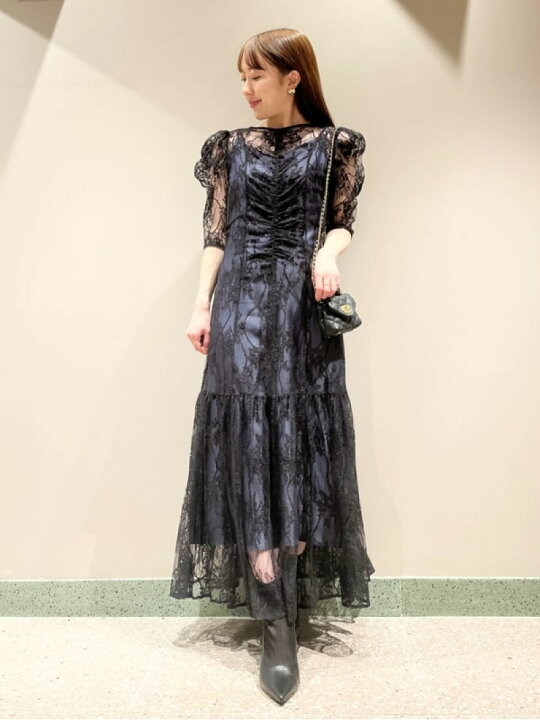楽天市場】【SALE／50%OFF】パフレースドレス SNIDEL スナイデル 