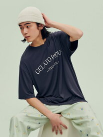 【HOMME】レーヨンロゴTシャツ gelato pique ジェラートピケ トップス カットソー・Tシャツ グレー【送料無料】[Rakuten Fashion]