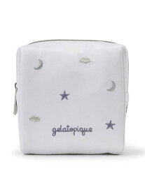 モチーフ刺繍ポーチ gelato pique ジェラートピケ 財布・ポーチ・ケース ポーチ イエロー【送料無料】[Rakuten Fashion]