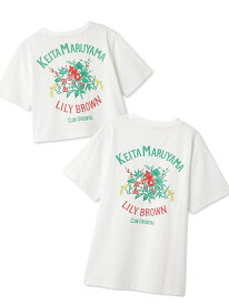 【SALE／50%OFF】【LILY BROWN*KEITA MARUYAMA】グラフィックTシャツ LILY BROWN リリーブラウン トップス カットソー・Tシャツ ホワイト グレー【RBA_E】[Rakuten Fashion]