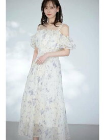 Sustainableオフショルギャザーワンピース SNIDEL スナイデル ワンピース・ドレス ワンピース イエロー【先行予約】*【送料無料】[Rakuten Fashion]