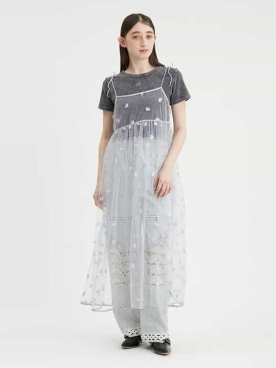 楽天市場】【SALE／30%OFF】グリッターハート刺繍キャミワンピース  