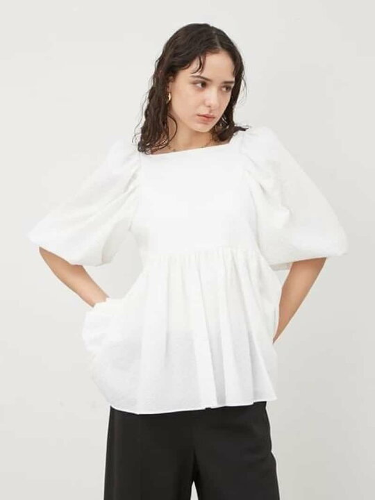 楽天市場】【SALE／20%OFF】バックリボンバルーンスリーブチュニック 